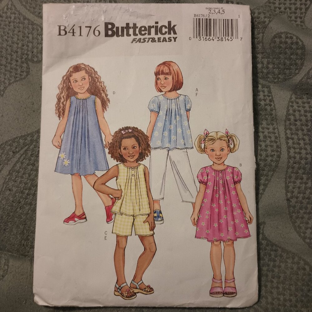 Butterick Little girls Fast and Easy B4176 size 2-5